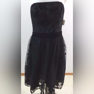 ALEX EVENINGS WOMENS BLACK STRAPLESS PARTY FORMAL DRESS SIZE 6